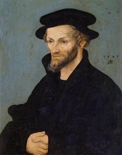 フィリップ・メランヒトンまたはフィリップ・シュヴァルツァード（1497-1560）の肖像 作： Lucas the Elder Cranach