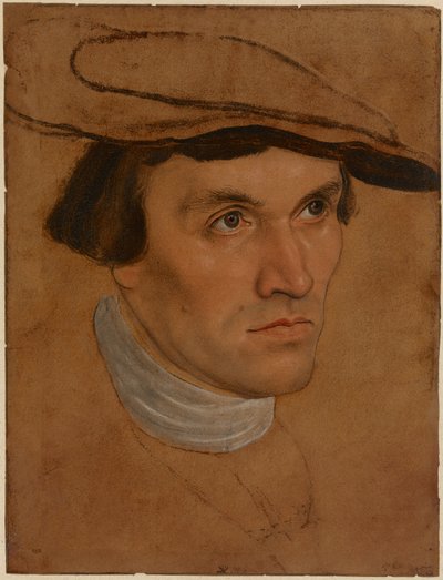 男の肖像 1530年頃 油彩・紙 作： Lucas the Elder Cranach