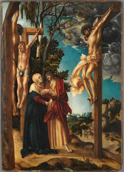 クラナッハ、ルーカス、ザ・エルダー（1472-1553）の「磔刑」。木に油彩 作： Lucas the Elder Cranach
