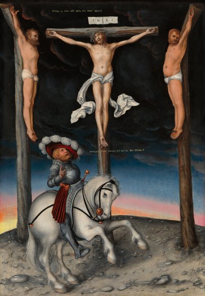 回心したセンチュリオンとの磔刑 作： Lucas the Elder Cranach