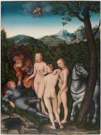 パリスの審判 作： Lucas the Elder Cranach