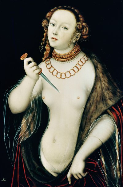 ルクレチアの自殺 作： Lucas the Elder Cranach