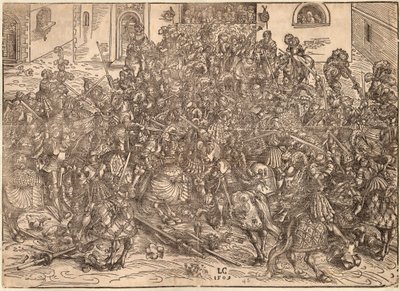 Tournoi - Tournament - Cranach, Lucas, the Elder (1472-1553) - 1509 - 木版画 - 29,9x41,5 - 個人蔵 作： Lucas the Elder Cranach