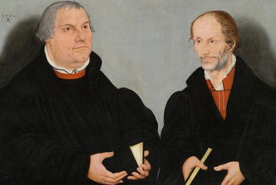 マルティン・ルター (1483-1546) とフィリップ・メランヒトン (1497-1560) 作： Lucas the Younger Cranach