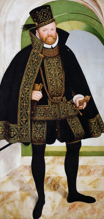 ザクセン公アウグスト1世の肖像 作： Lucas the Younger Cranach