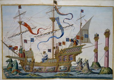 皇帝シャルル5世の死の際のブリュッセルでの葬送行列 シート5 par Doetecum, Lucas, van (c. 1530-c. 1584) 作： Lucas van Doetechum