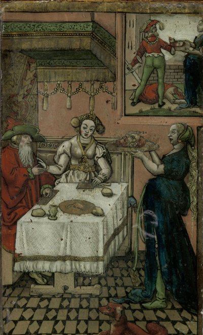 洗礼者ヨハネの首を持つサロメ 作： Lucas van Leyden (manner of)