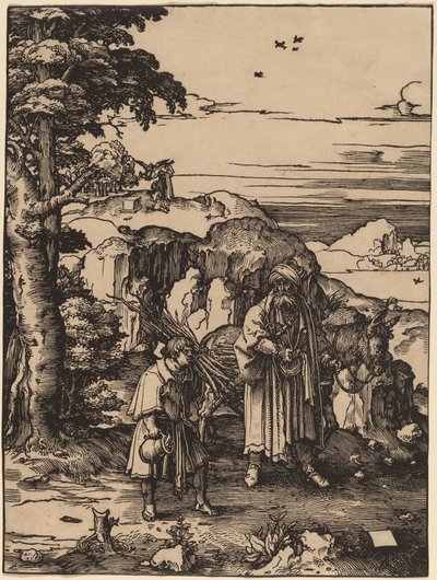 イサクを犠牲にするアブラハム 作： Lucas van Leyden