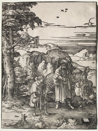 イサクを犠牲にするアブラハム 作： Lucas van Leyden