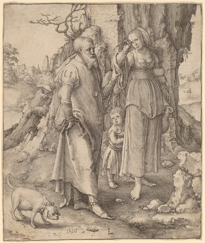 ハガルを否定するアブラハム 作： Lucas van Leyden