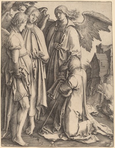 アブラハムと三人の天使 作： Lucas van Leyden