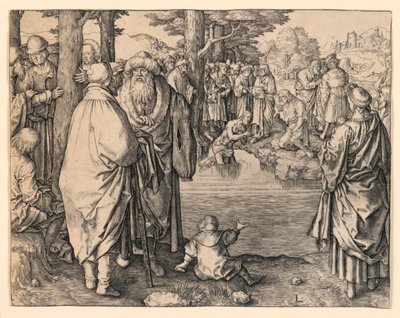 キリストのバプテスマ 作： Lucas van Leyden