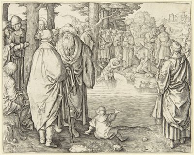 キリストの洗礼 作： Lucas van Leyden