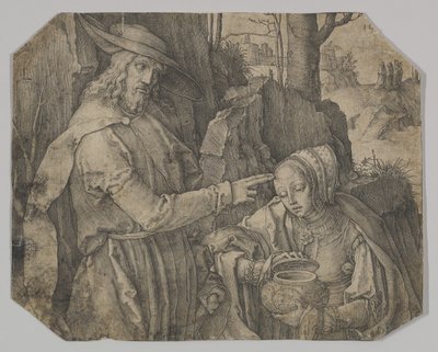 庭師としてマグダラの聖マリアに現れたキリスト 1519年 作： Lucas van Leyden