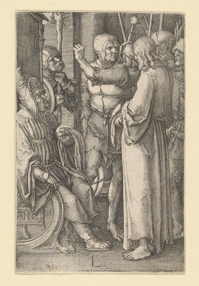 アナスの前のキリスト」1521年 作： Lucas van Leyden