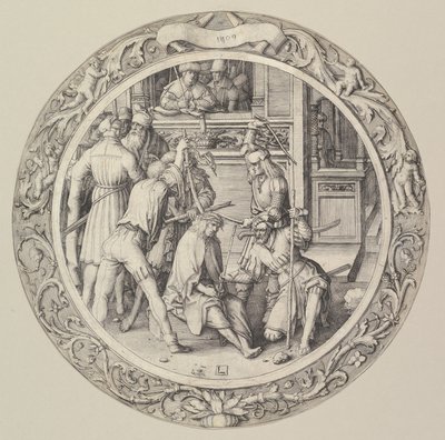 1509年、循環情熱によるとげのある戴冠式のキリスト。 作： Lucas van Leyden