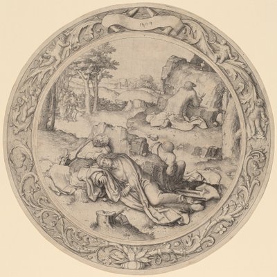 ゲッセマネのキリスト（楽園での苦悩） 作： Lucas van Leyden