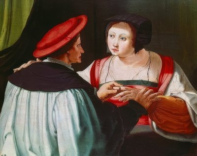 婚約。 1530年頃 作： Lucas van Leyden