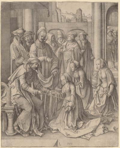 アハシュエロスの前のエステル 作： Lucas van Leyden
