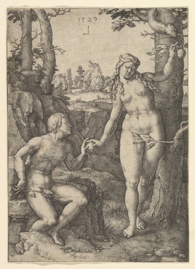 男の堕落、1529年。 作： Lucas van Leyden