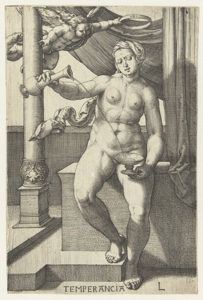 節度 テンペランシア (オブジェクトのタイトル) 七つの美徳（シリーズタイトル） 作： Lucas van Leyden