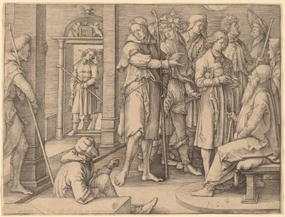 ヨセフは自分の夢をヤコブに解釈する 作： Lucas van Leyden