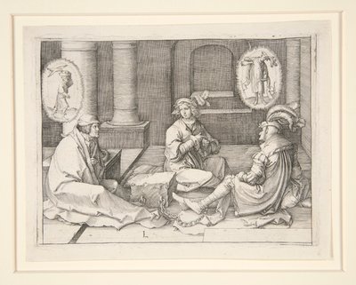 監獄で夢を解釈するヨセフ (創世記 40:5-19) 作： Lucas van Leyden