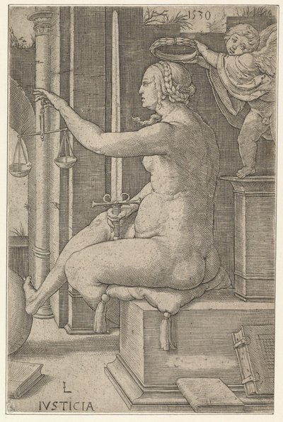 正義、シリーズThe Virtues、1530。 作： Lucas van Leyden