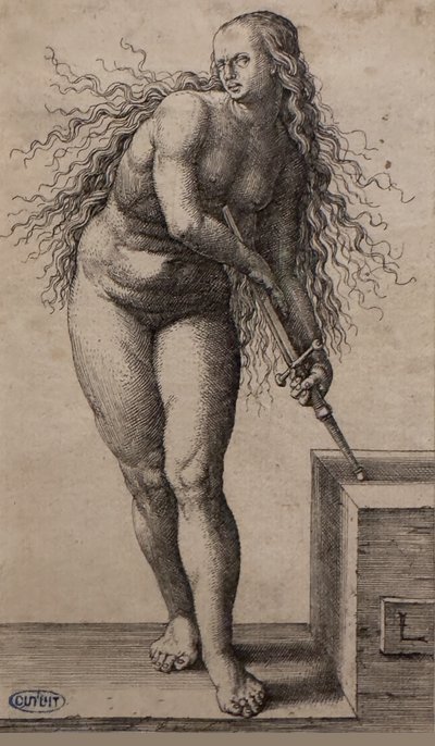ルクレティアの自殺、1514年から1515年の間（版画） 作： Lucas van Leyden