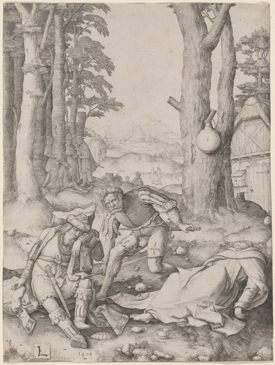 マホメットと修道士セルギウス 作： Lucas van Leyden