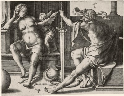 火星、金星、そしてキューピッド 作： Lucas van Leyden