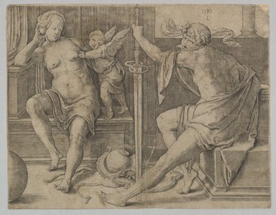 マルス、ヴィーナス、キューピッド」1530年 作： Lucas van Leyden