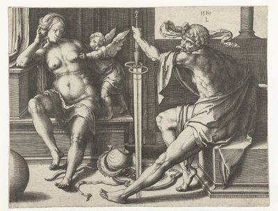 キューピッドの火星、金星 作： Lucas van Leyden
