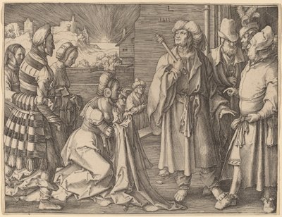 ヨセフを告発するポティファルの妻 作： Lucas van Leyden