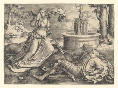 ピラマスとシスビー、1514年。 作： Lucas van Leyden