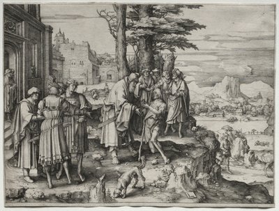 放蕩息子の帰還c。 1510。 作： Lucas van Leyden