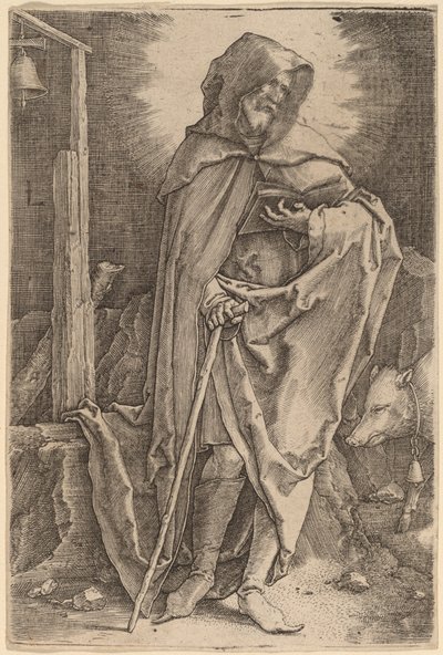 聖アントニウス 作： Lucas van Leyden
