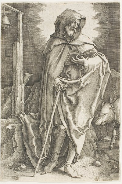 聖アントニウス 作： Lucas van Leyden