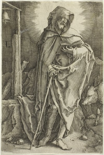 聖アントニウス 作： Lucas van Leyden
