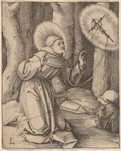 聖痕を受けるアッシジの聖フランチェスコ 作： Lucas van Leyden