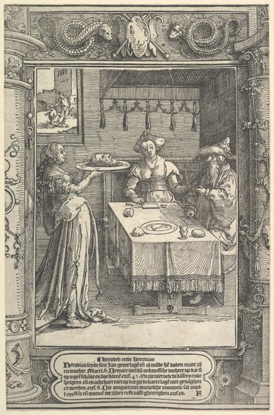 洗礼者ヨハネの頭を持つサロメ、ca。 1517年。 作： Lucas van Leyden