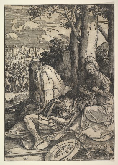 サムソンとデリラ、カリフォルニア州。 1514年。 作： Lucas van Leyden