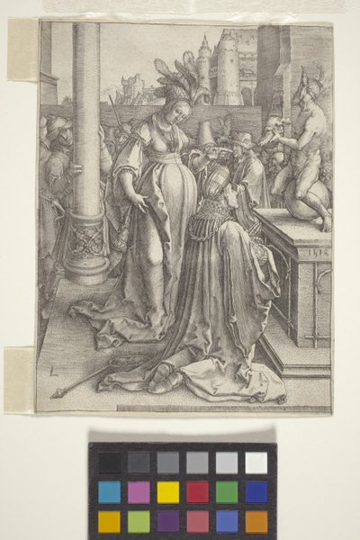 ソロモンの偶像崇拝 (彫刻) 作： Lucas van Leyden