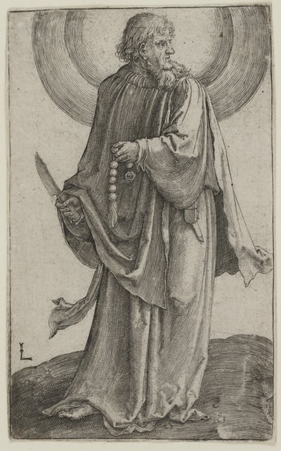 聖バルトロマイ、1511年頃（彫刻） 作： Lucas van Leyden