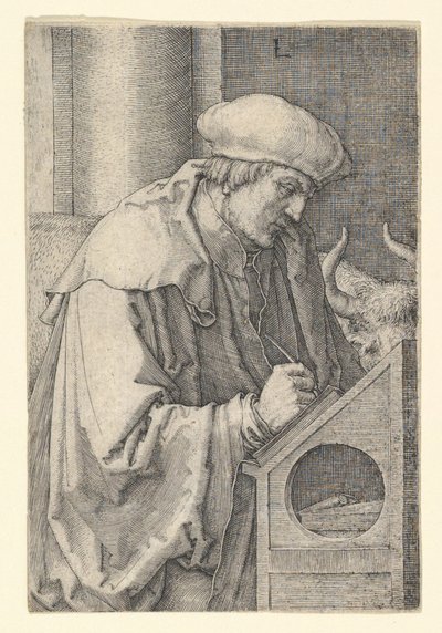 セントルーク、1518年。 作： Lucas van Leyden
