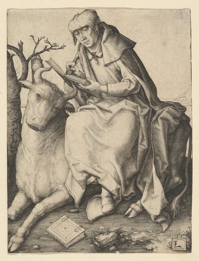セントルーク、ca。 1508。 作： Lucas van Leyden