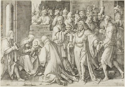 魔術師の崇拝 作： Lucas van Leyden