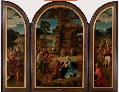 賢者三部作の礼拝、1510年頃 作： Lucas van Leyden