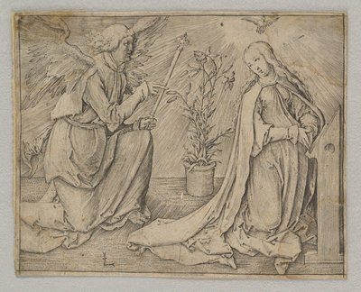 受胎告知、ca。 1516。 作： Lucas van Leyden
