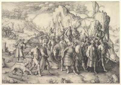 聖パウロの改宗、1509年。 作： Lucas van Leyden